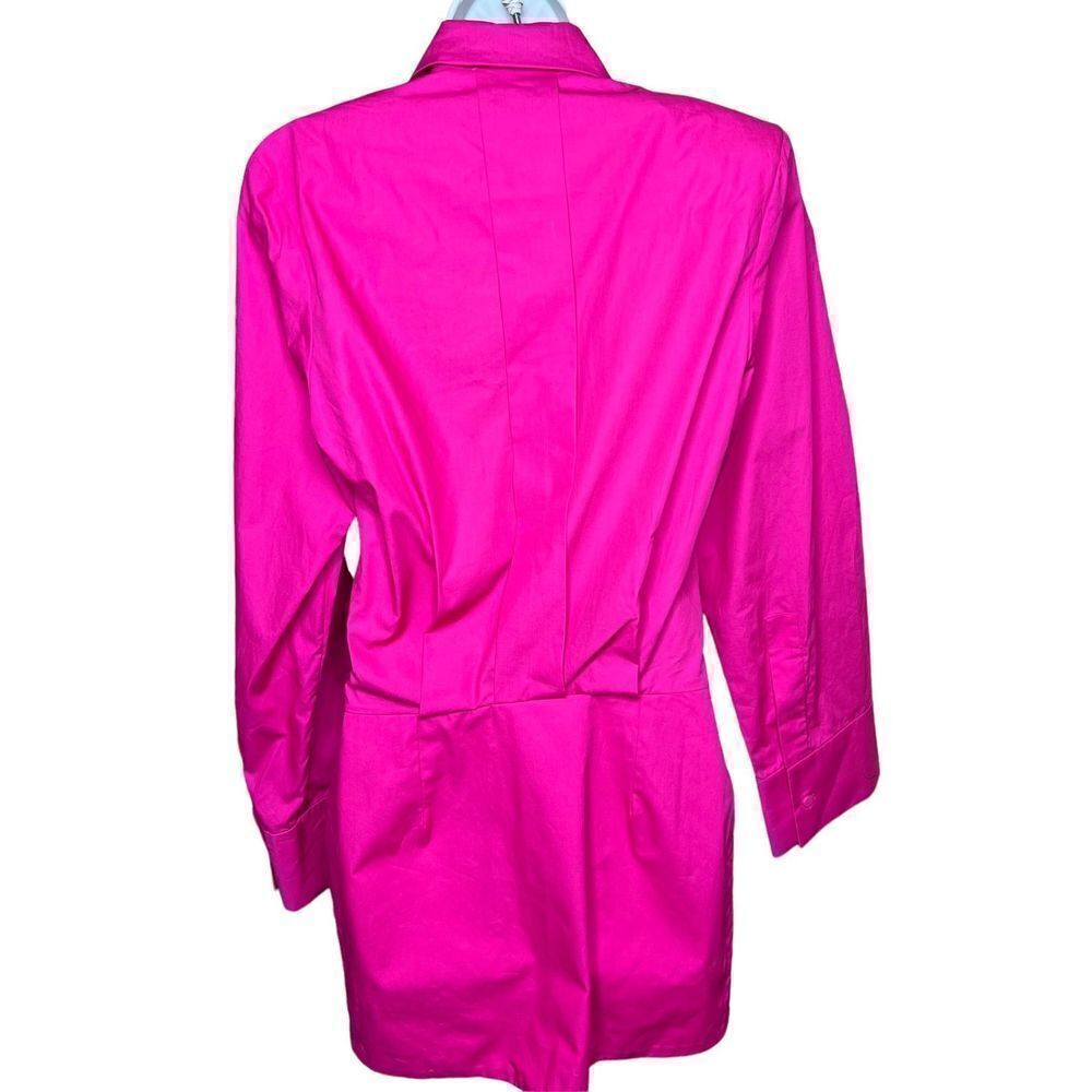 The Attico Wide Sleeve Cotton Shirt Dress in Bouganville NWT Size 36 - Picture 10 of 14